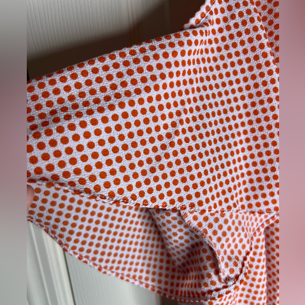 Orange & White Polka Dot Blouse size 26/28 - Picture 2 of 5